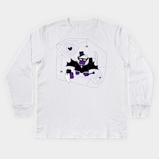 Goth Corona Cat Kids Long Sleeve T-Shirt